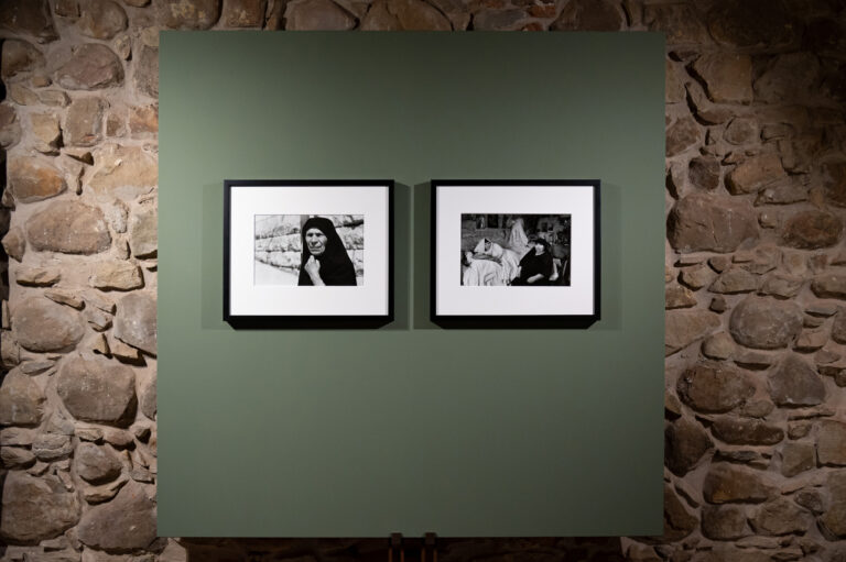 Sala fotografia, particolare con: Lisetta Carmi, due delle sette fotografie acquisite tramite l’avviso pubblico Strategia Fotografia 2024 sostenuto dalla Direzione Generale Creatività Contemporanea del Ministero della cultura, tratte dal reportage del 1977 “Acque di Sicilia”, foto Valentina Minutella