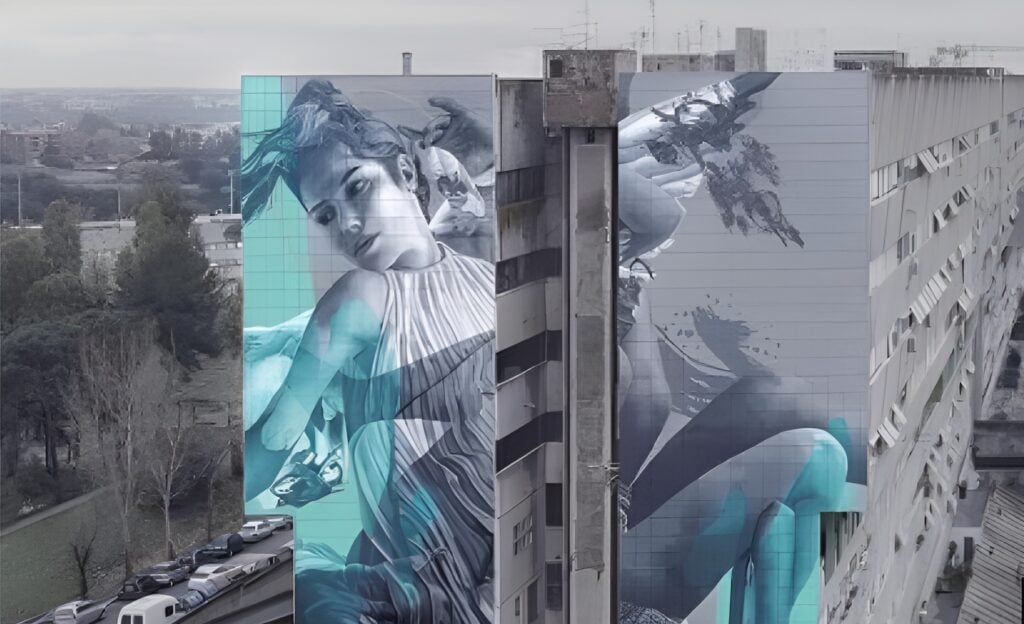 icarus il murale di jdl a corviale roma ph ansa 1 Murales e antimafia. Quando la Street Art vive di cliché: eroi, santi e icone pop