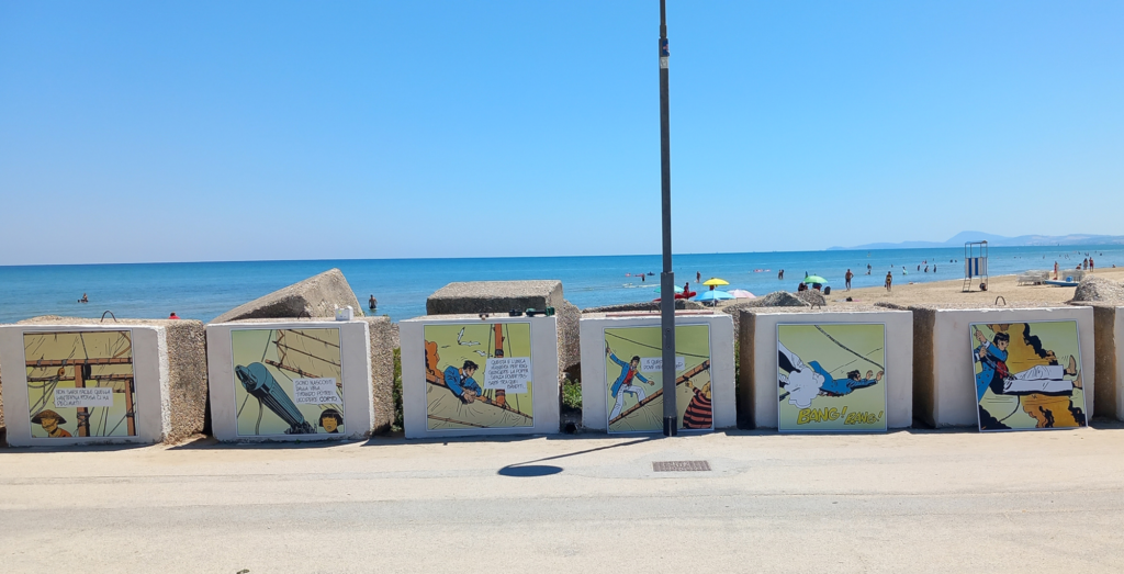 I fumetti di Hugo Pratt trasformano il lungomare di Senigallia
