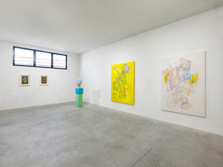 Luigi Carboni, Ridisegnare la vita scavalcando le parole, installation view at Scaramouche Gallery, Milano, 2025. Courtesy Scaramouche