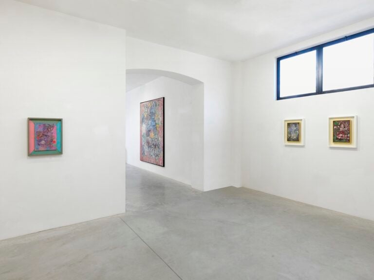 Luigi Carboni, Ridisegnare la vita scavalcando le parole, installation view at Scaramouche Gallery, Milano, 2025. Courtesy Scaramouche