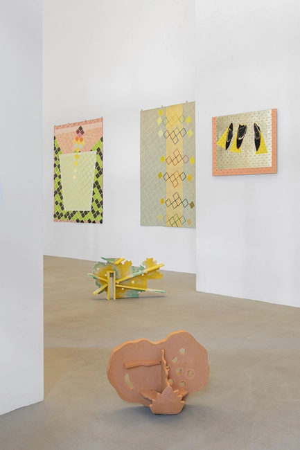 Mathieu Meijers, Andrea Sala, Above Touch, installation view at Federica Schiavo, Roma, 2025. Photo Giulia Pietroletti