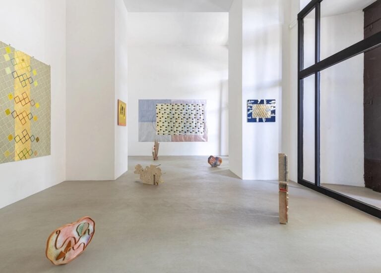 Mathieu Meijers, Andrea Sala, Above Touch, installation view at Federica Schiavo, Roma, 2025. Photo Giulia Pietroletti