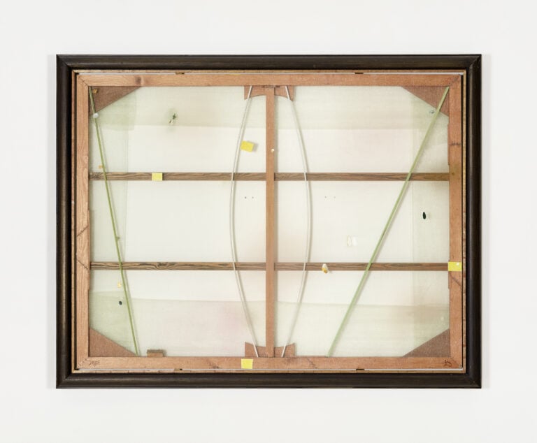 Merlin James, Untitled, 2016-23, tecnica mista-mixed media, cm.104x133. Courtesy l’artista & P420, Bologna. Photo Carlo Favero