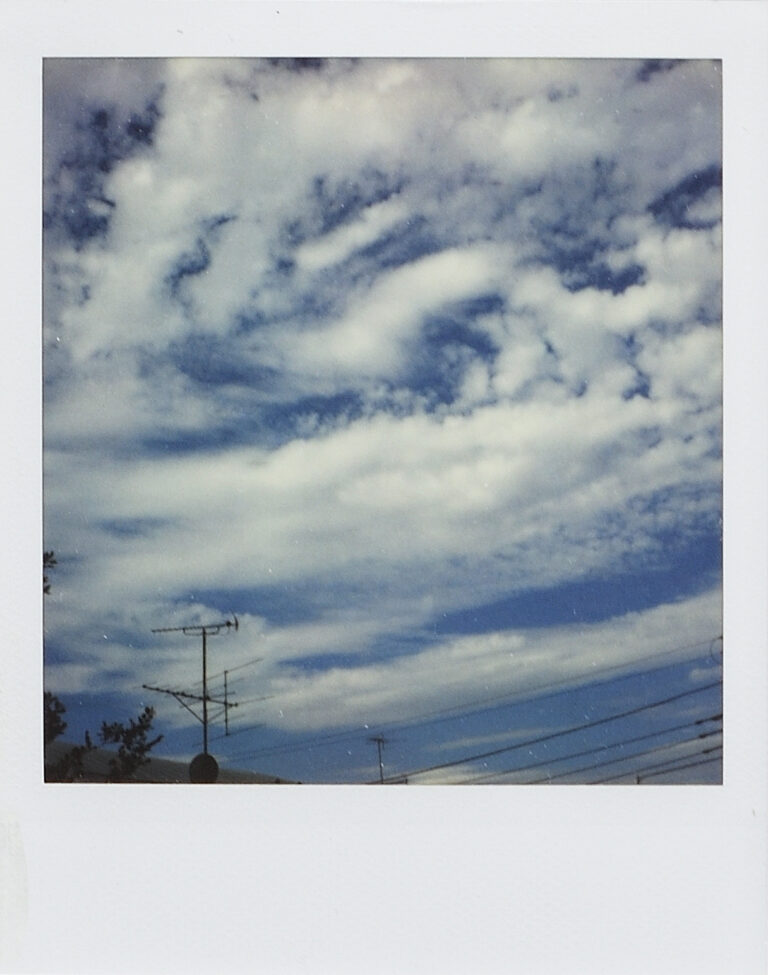 Nobuyoshi Araki, Untitled (Sky Polaroid), 2000 ca., polaroid, 10,5 x 8,7 cm, Collezione privata, ph. Natascia Giulivi