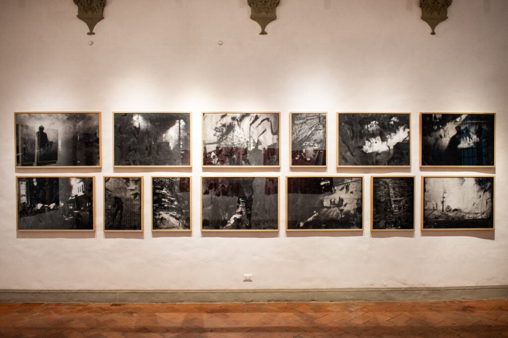 Paolo Leonardo, Parigi, Maggio, 1968_Torino, Maggio, 1973, via Bligny, 2016-17. Installation view Maggio, Firenze 2025, Courtesy Galleria Alessandro Bagnai. Ph@ Jessica Macchiavelli