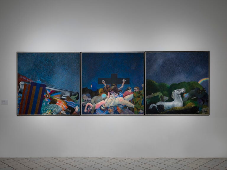 Pinakothek'a, Palazzo Sant'Elia, Palermo, exhibition view - Bruno Caruso, La Tempesta, 1977