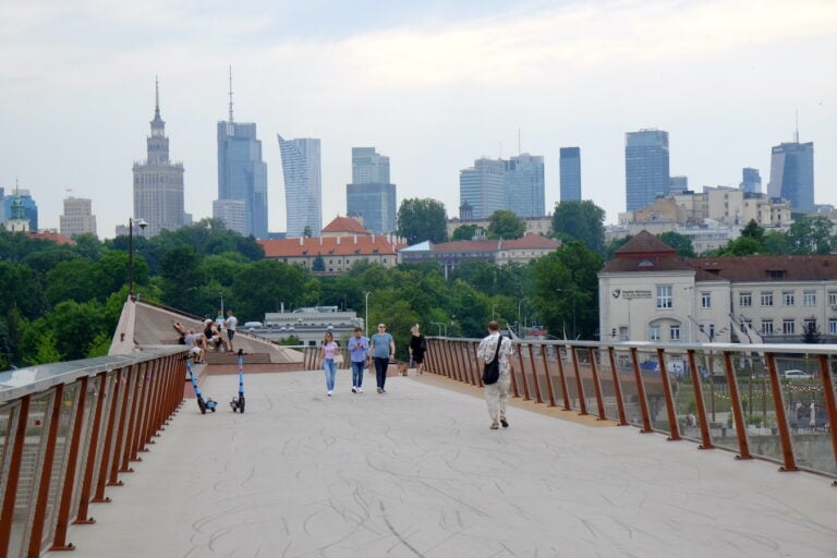 Polonia. Varsavia. La nuova passerella ciclo-pedonale sulla Vistola ® Photo Dario Bragaglia