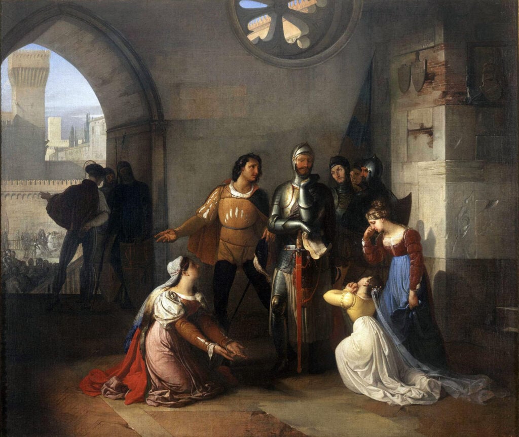 Francesco Hayez – Pietro Rossi nel castello di Pontremoli