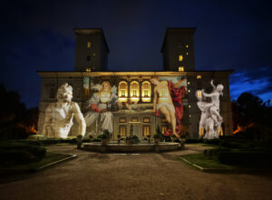 A Roma sulla facciata della Galleria Borghese inaugura il videomapping dedicato alla storia del museo  