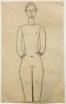 GALLERIA DELLO SCUDO, Amedeo Modigliani, Hermaphrodite, 1910-1911, Matita grassa su carta, cm 43 x 26