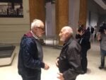 Gianni Berengo Gardin con Goffredo Fofi alla mostra Vera fotografia, a cura di Alessandra Mammì e Alessandra Mauro, al Palazzo delle Esposizioni di Roma, Ph Roberto Koch