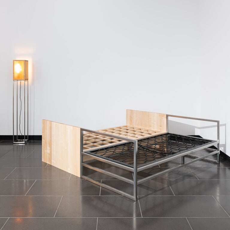 Installation Images of Rolf Sachs Be-rühren, at Kunsthalle Schweinfurt. Room 4 - Modular Furniture. Photography by Luisa Porta