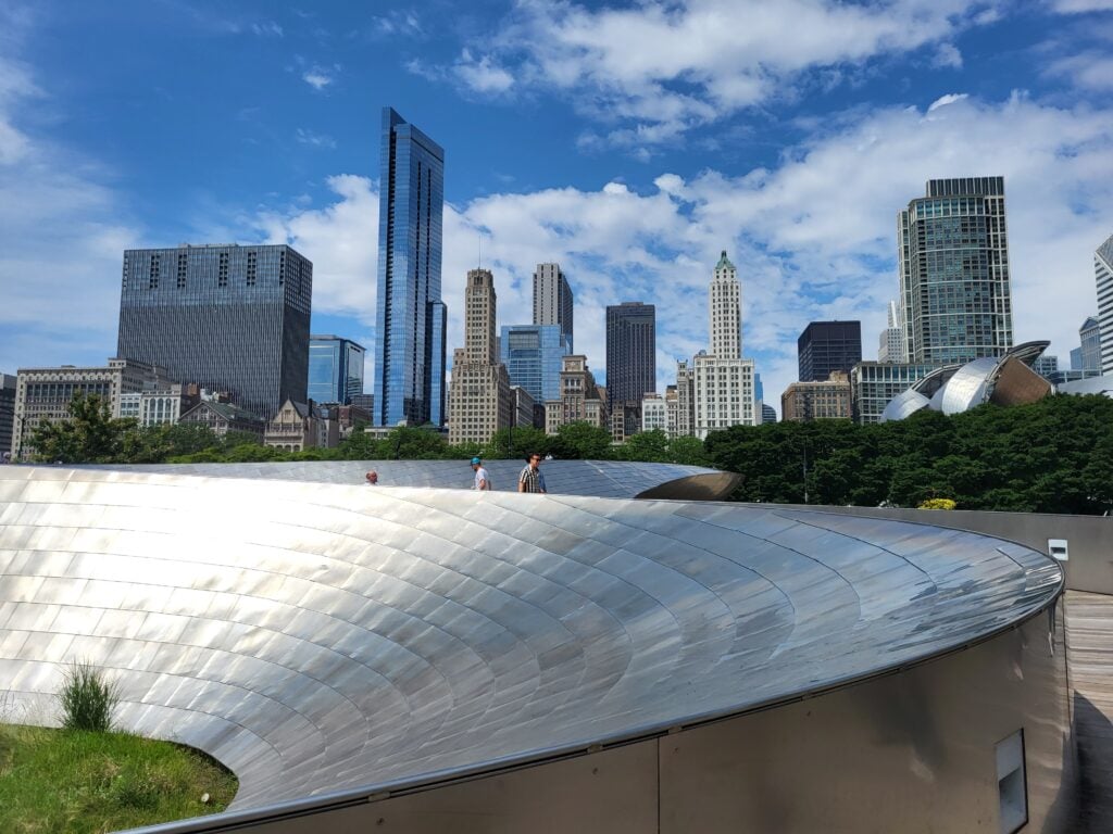 Lo skyline di Chicago dal Millennium Park. Photo Livia Montagnoli