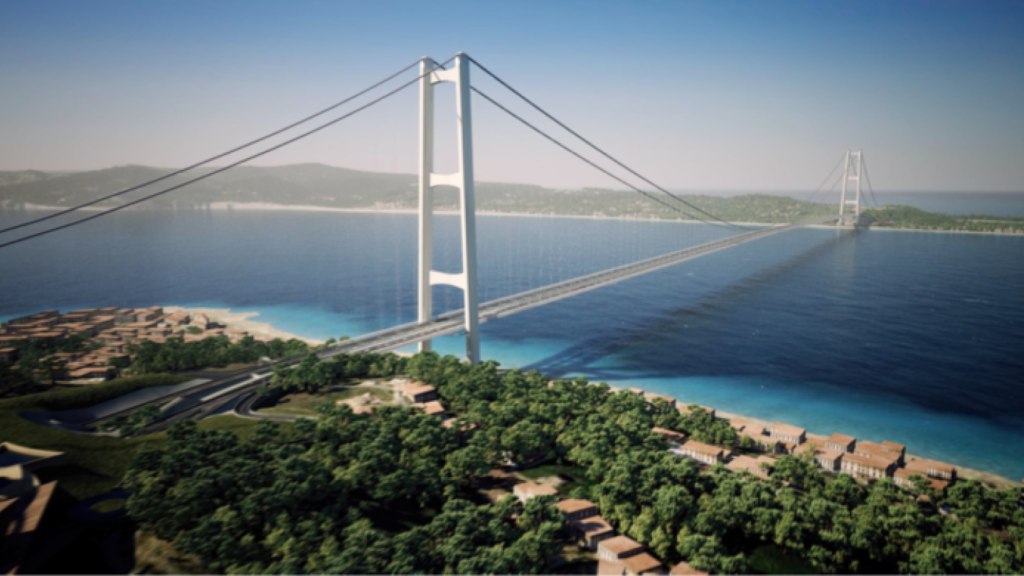 Ponte sullo Stretto. Render del progetto definitivo