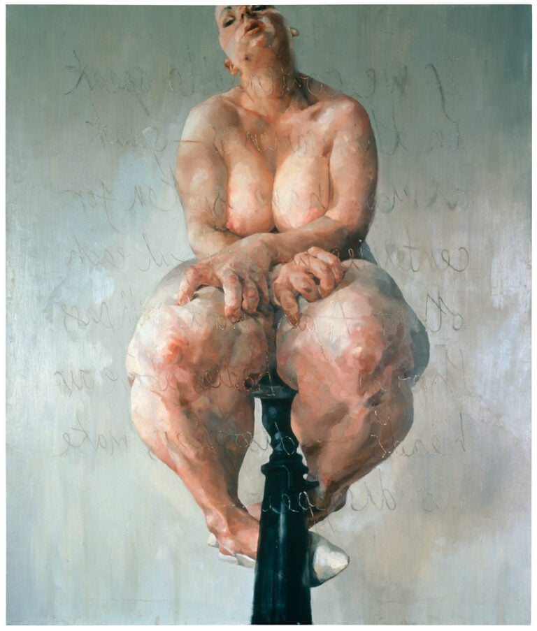 Propped, 1992 by Jenny Saville, Private Collection © Jenny Saville, Courtesy Gagosian