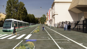 Grazie ad una nuova pista ciclabile si riuscirà finalmente a riqualificare lo stradone davanti al Maxxi di Roma (forse!)