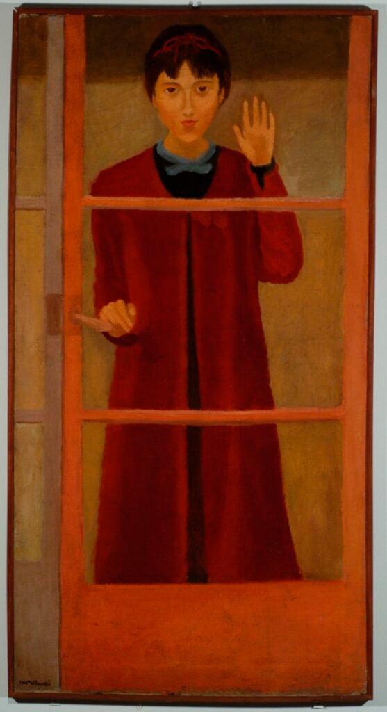 Katy Castellucci, Autoritratto/Ragazza alla finestra, 1935-36, cm 112x60, Museo della Scuola Romana, inv. MSRo59