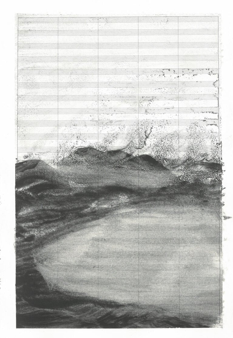 Alessio de Girolamo, View from above, 2025, insulating paint on paper, 39 x 27 cm, Courtesy the artist