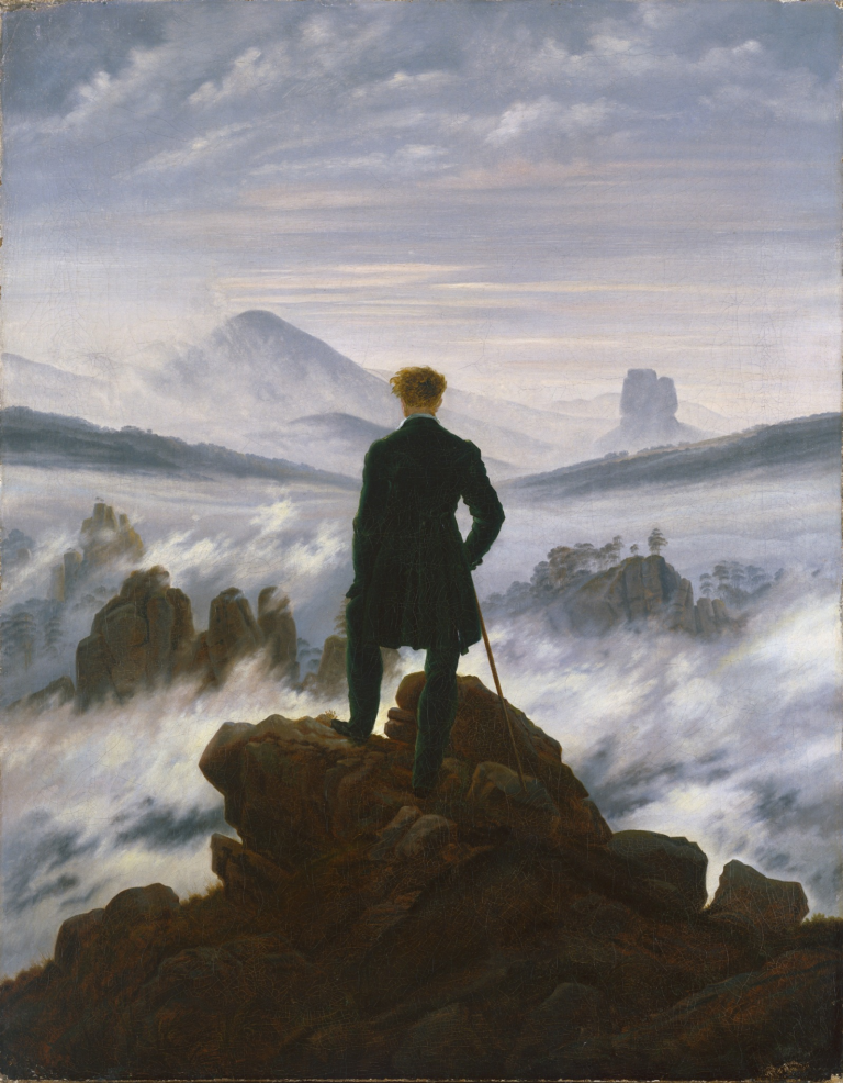Caspar David Friedrich, Viandante sul mare di nebbia, 1818 Romanticismo