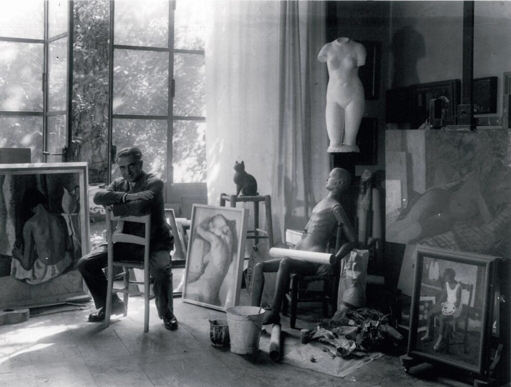 Felice Casorati in studio