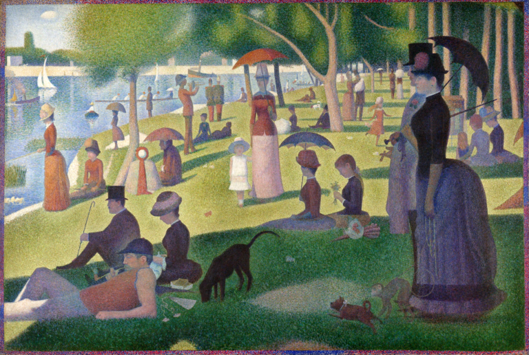 Georges Seurat, Una domenica pomeriggio sull'isola della Grande Jatte, 1884 Impressionismo