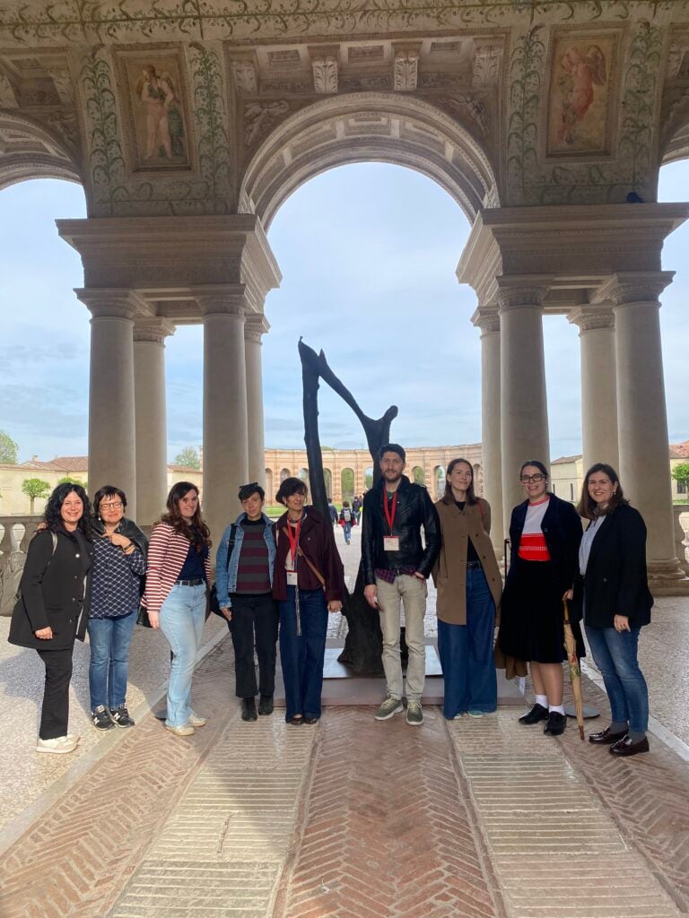 Gruppo di Museo Officina, aprile 2025,  Loggia di Davide, Palazzo Te, Mantova