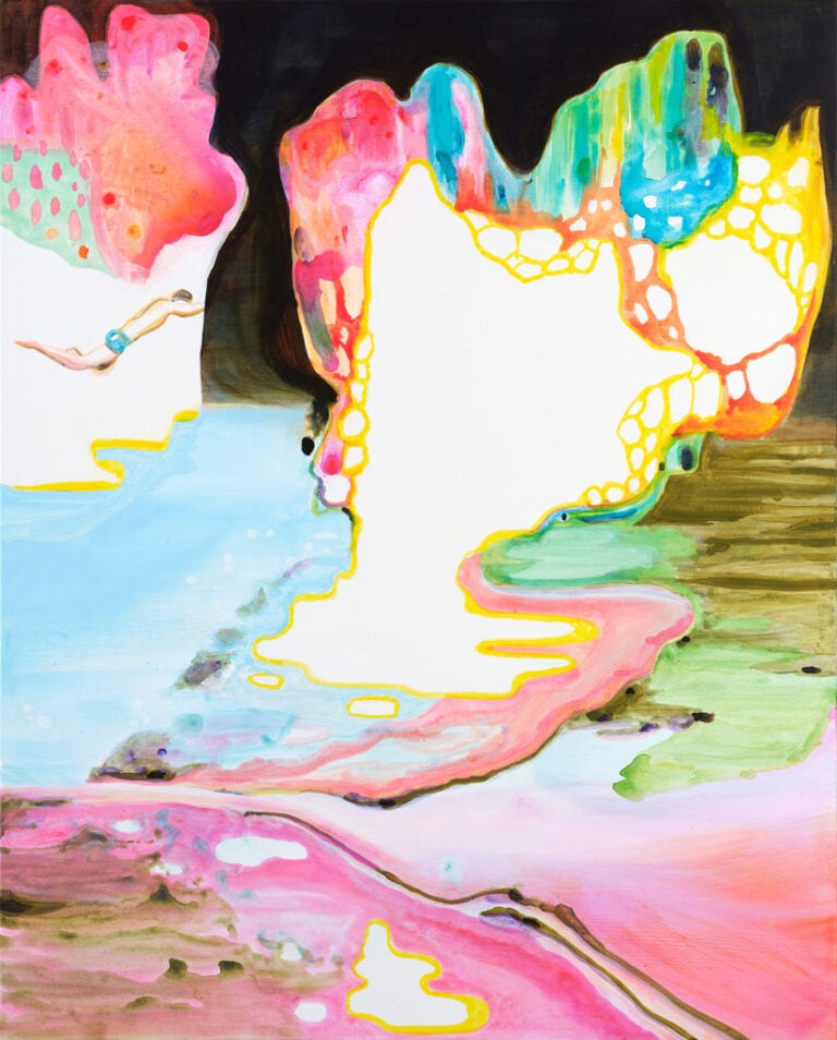 John Kørner, Lido Lagoon, 2024-2025, Acrylic on canvas, 150 x 120 cm, © John Kørner, Courtesy the artist and Victoria Miro