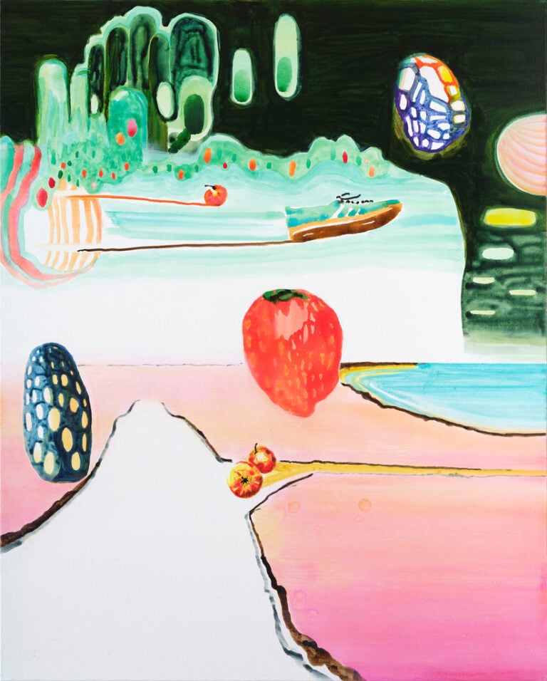 John Kørner, Magical Opal Sea, 2025, Acrylic on canvas, 150 x 120 cm, © John Kørner, Courtesy the artist and Victoria Miro
