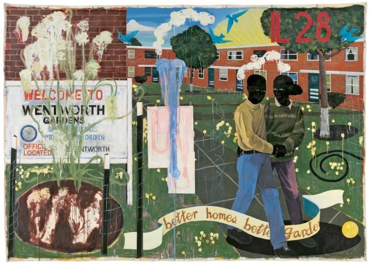 Kerry James Marshall: Better Homes, Better Gardens, 1994, Acrylic and collage on canvas. 254 x 360.7 cm. Denver Art Museum. © Kerry James Marshall. Image courtesy of the artist and Jack Shainman Gallery, New York