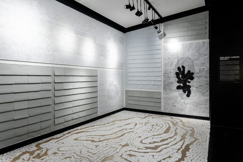 In una grande biblioteca in Cina è allestita la mostra di un artista italiano 