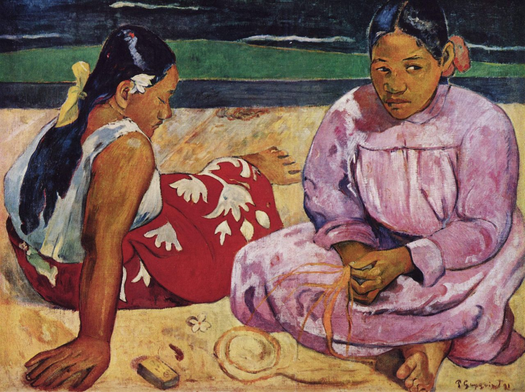 Paul Gauguin, Donne di Tahiti sulla spiaggia (1891), olio su tela, Musée d’Orsay, Parigi