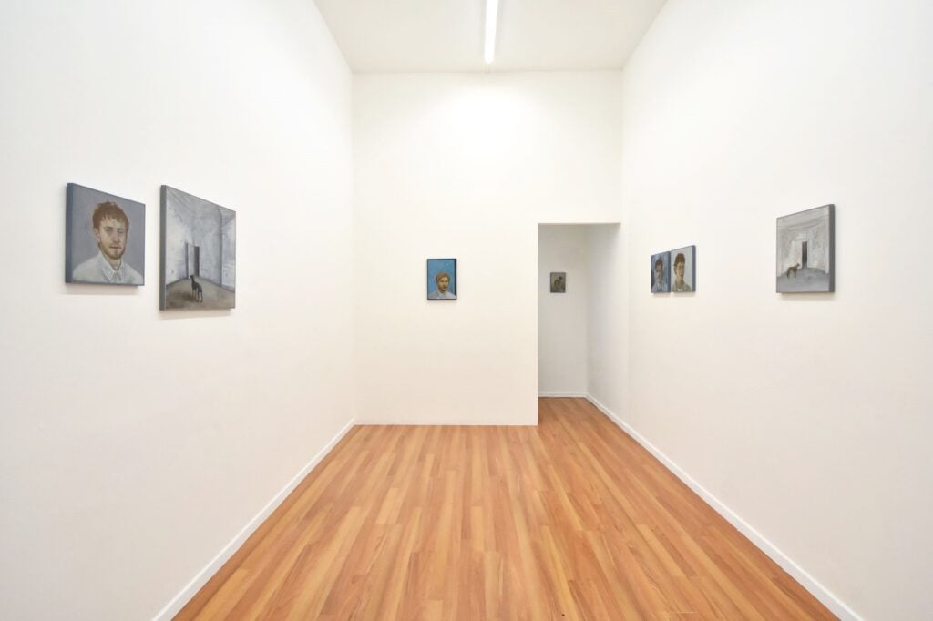 Riccardo Altiero, Lo specchio delle anime semplici, exhibutuon view at Candy Snake Gallery