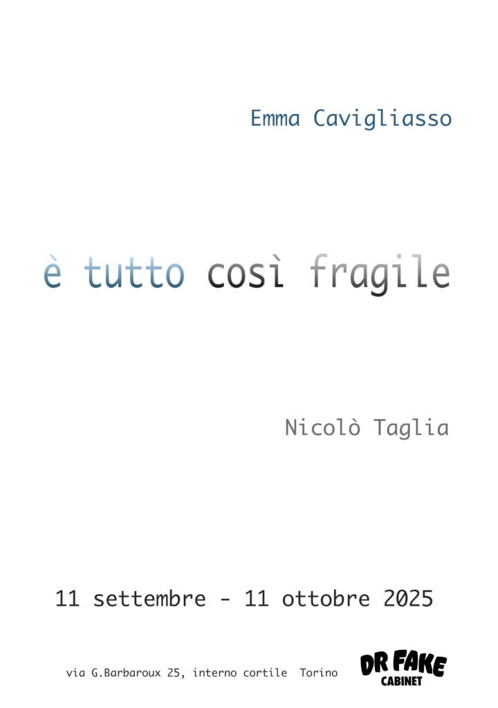 Emma Cavigliasso / Nicolò Taglia – è tutto così fragile