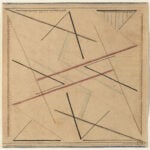 Bice Lazzari, Astrazione di una linea n.2, 1925, matita e pastello colorato su carta, 17x17 cm
