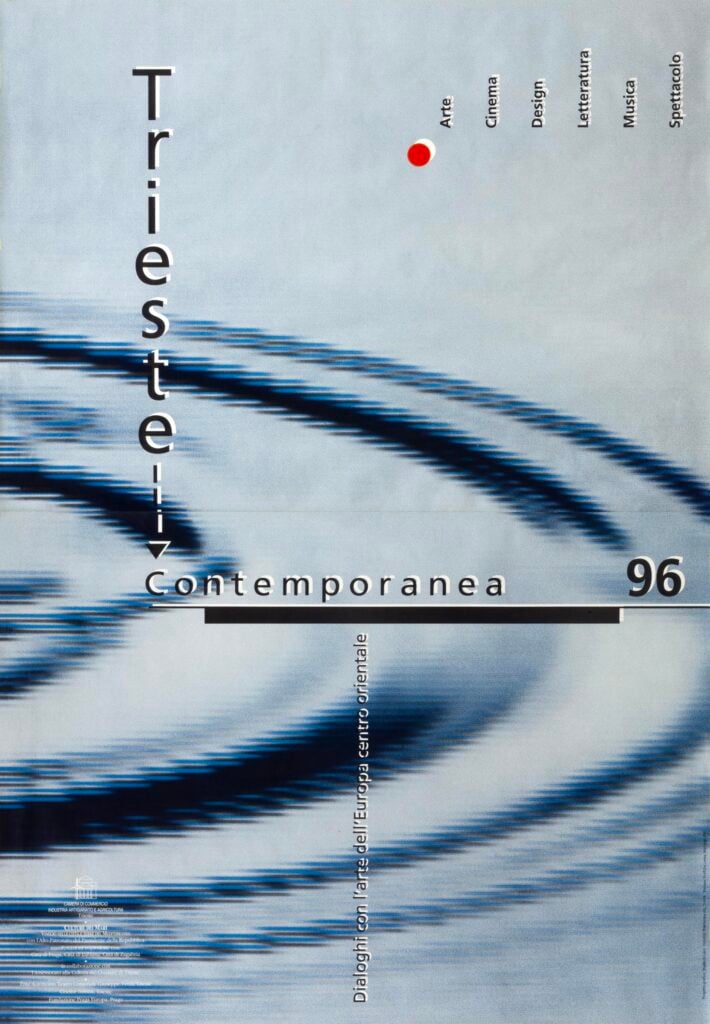 Ilaria Ericani, Manifesto per Trieste Contemporanea. Dialoghi con l’arte dell’Europa centro orientale, 1996, foto Agnese Divo