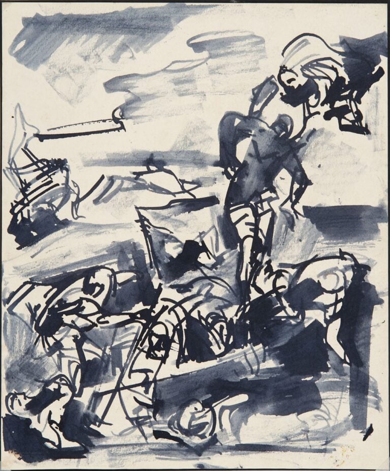Emilio Vedova, (studio da San Marco salva un saraceno dal naufragio di Tintoretto), 1940, Fondazione Emilio e Annabianca Vedova, Venezia, ph. Vittorio Pavan, Venezia