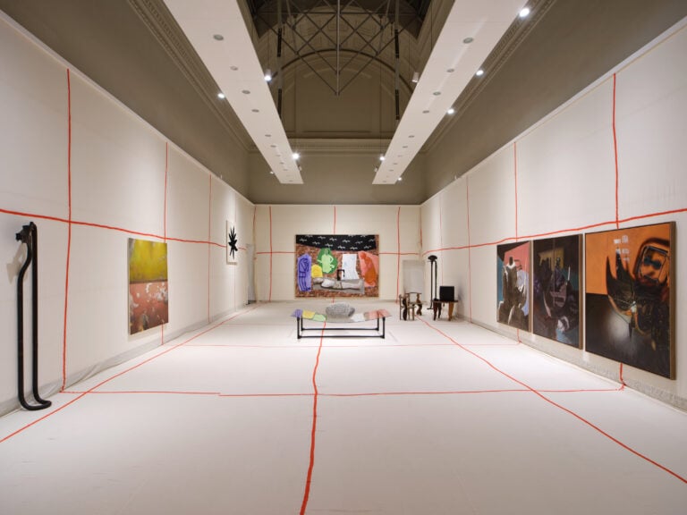 18° Quadriennale d’arte, Fantastica, Palazzo Esposizioni Roma, 11 ottobre 2025 - 18 gennaio 2026, veduta dell’allestimento della sezione curata da Francesco Stocchi. Nella foto, opere di Lulù Nuti, Valerio Nicolai, Luca Bertolo, Martino Gamper, Pietro Roccasalva, Arcangelo Sassolino, courtesy Fondazione La Quadriennale di Roma, Fotografia Agostino Osio - Alto Piano