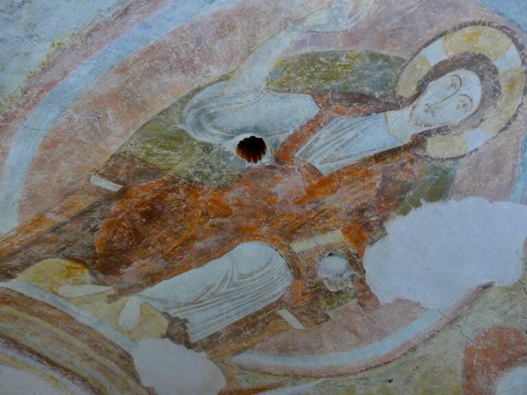 Chiesa di San Nicolò, Burgusio, dettaglio dl Cristo Pantocratore