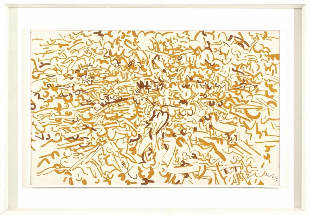 Antonio Sanfilippo, Ocra marrone_1964_ tempera su tela_ cm50x80