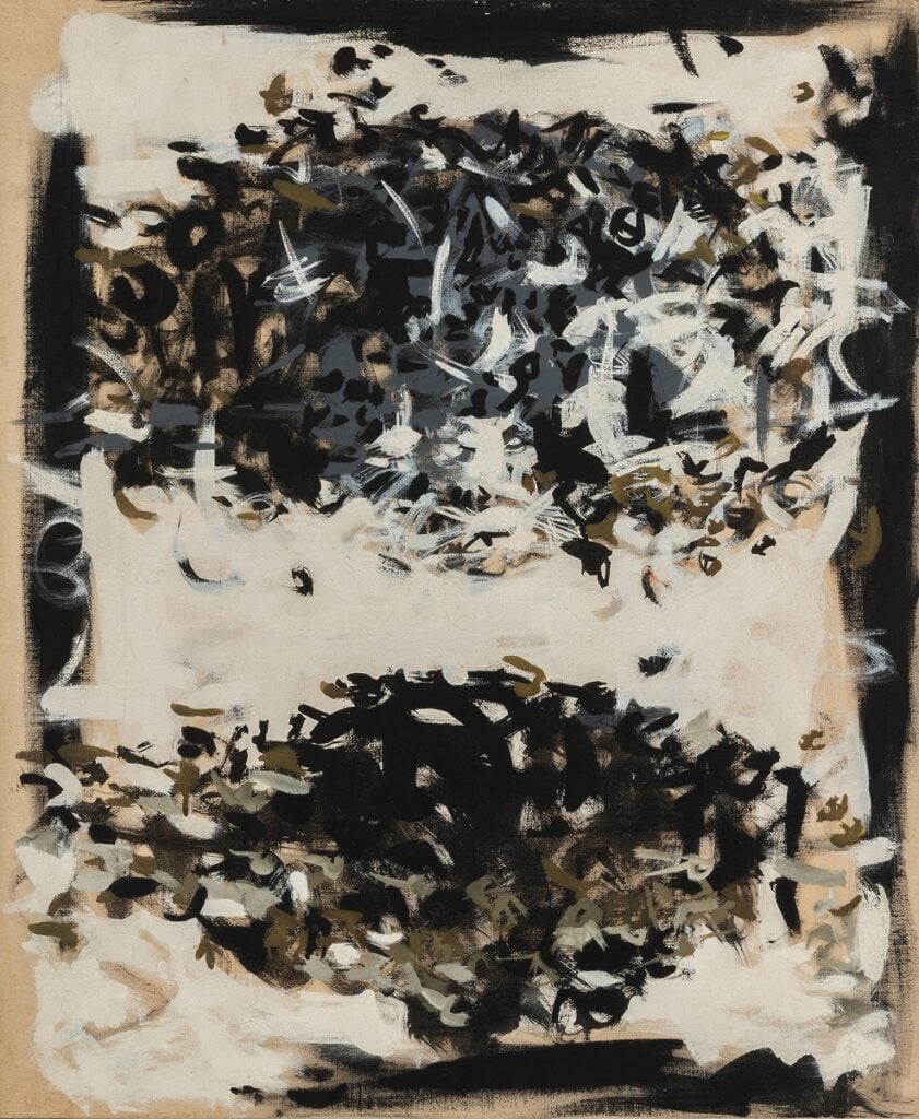 Antonio Sanfilippo, Senza Titolo_1959_tempera su tela_cm73x60