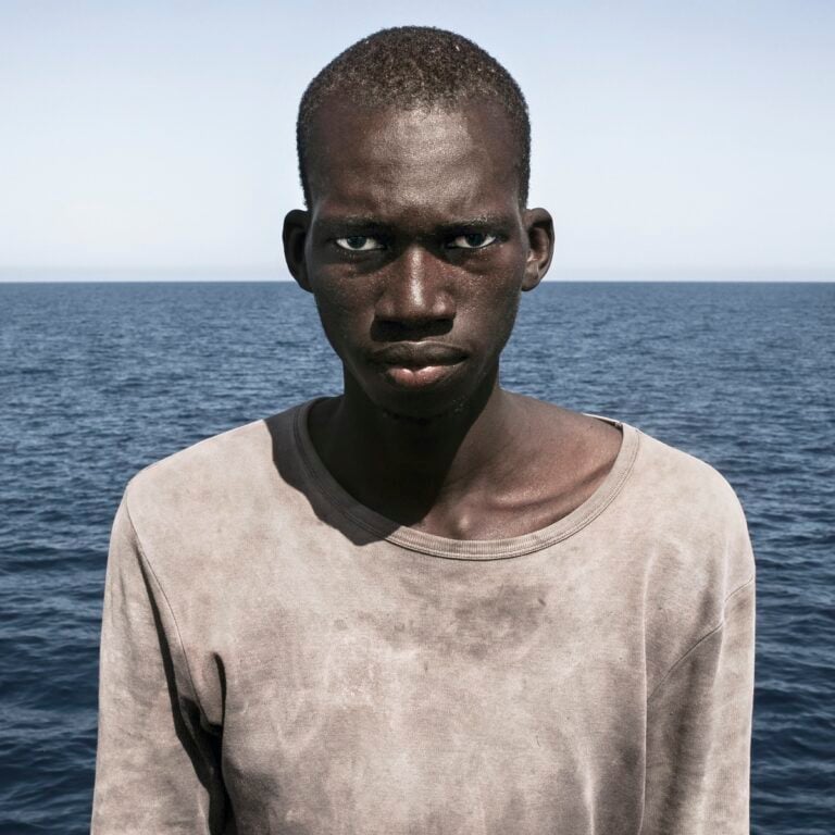 César Dezfuli, Amadou S. 2016. From the series Passengers, 2016. To be displayed as diptych