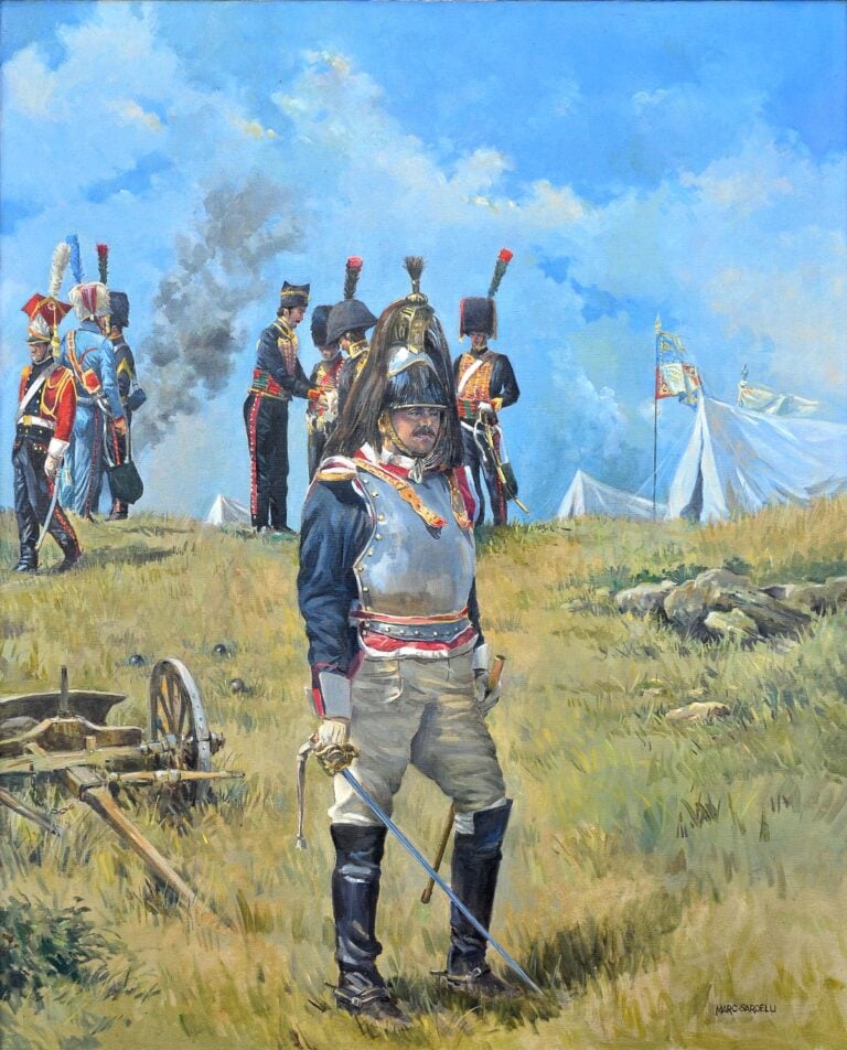 corazziere 5 reggimento olio tela 100x80 cm crediti foto arte zucchi livorno Storia del 95enne Marc Sardelli, pittore ufficiale della Marina Militare