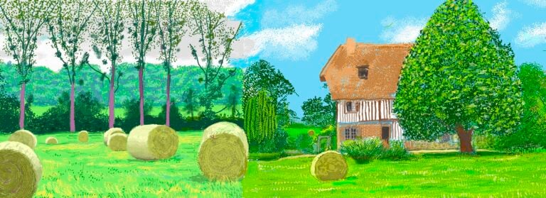 David Hockney, A Year in Normandie, 2020-2021. Dettaglio. &copy; David Hockney