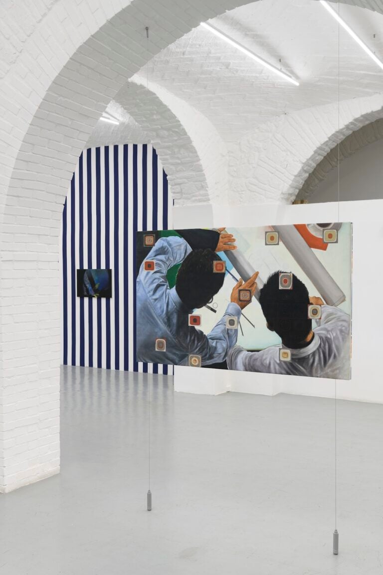 Diogo Pinto, Agenzia, 2025, installation view at Monitor Rome. Photo Giorgio Benni Courtesy the Artist and Monitor