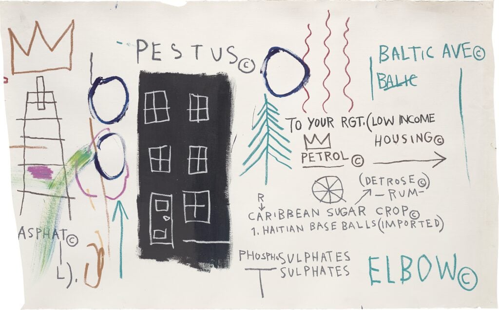 Jean-Michel Basquiat, Untitled (Pestus), 1982. Courtesy Phillips
