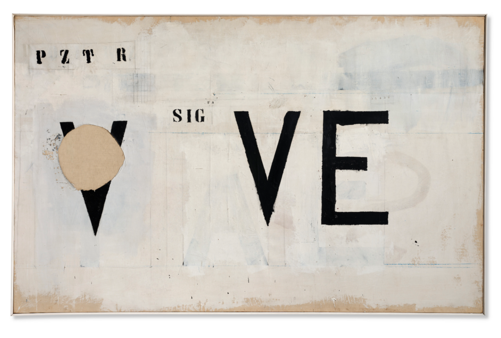 Jannis Kounellis, Senza titolo, 1959. Courtesy Christie's Images Ltd.
