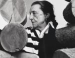 695277 Louise Bourgeois (Sculpture), 1988 (gelatin silver photograph on fiber based paper) by Mones, Arthur (1919-98); sheet:27.2x35.6 image:27.2x34.5 cm; Brooklyn Museum, New York, USA; (add.info.: Louise Bourgeois (1911-1910), French-American artist and sculptor. ); Photo © Brooklyn Museum; Gift of the Artist. Please note: This photograph requires additional permission prior to use. If you wish to reproduce this image, please contact Bridgeman Images and we will manage the permission request on your behalf.
