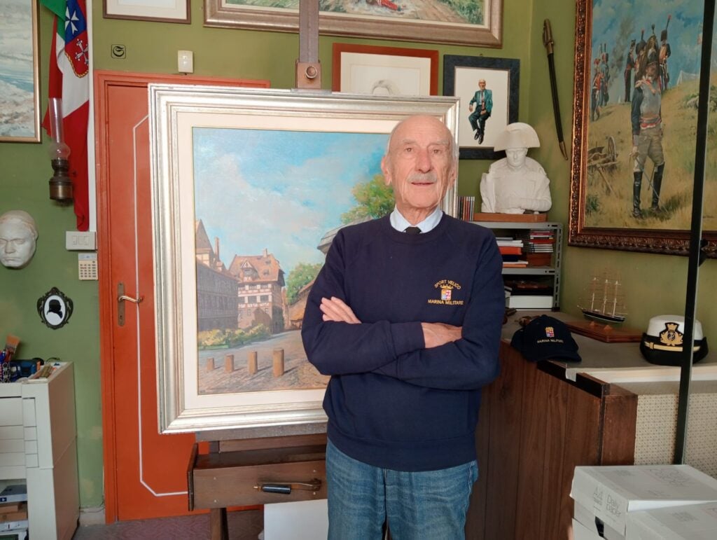 marc sardelli nelsuo studi io di livorno crediti roberto smanio Storia del 95enne Marc Sardelli, pittore ufficiale della Marina Militare