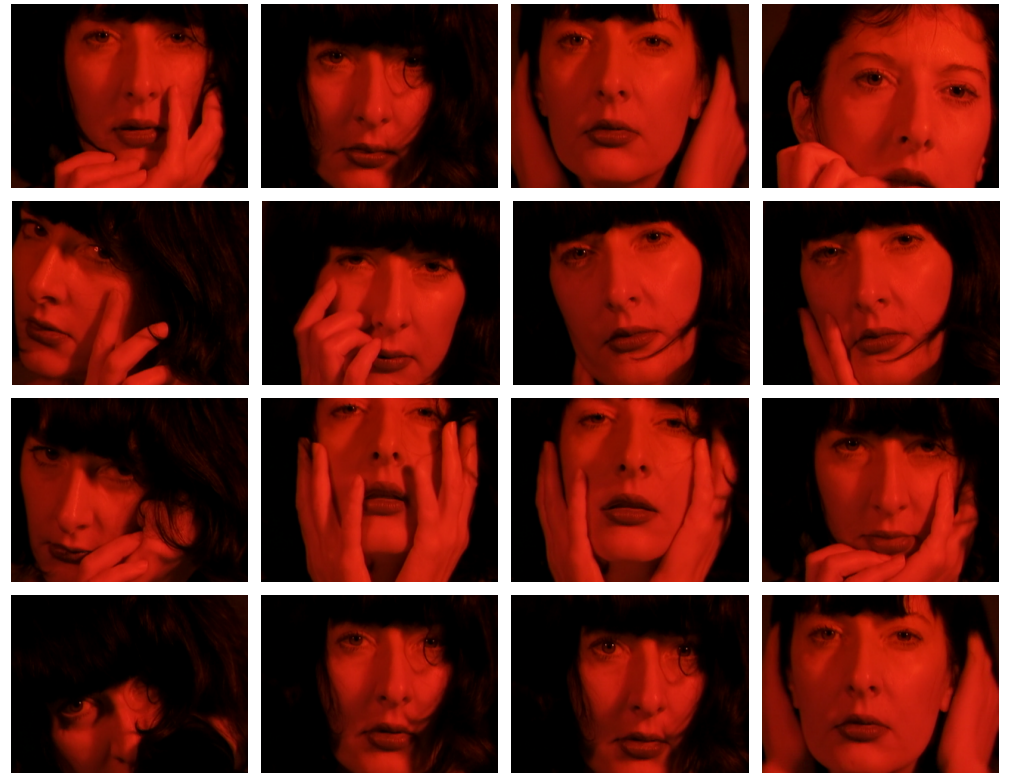 Marina Abramovic, fotogrammi da Red Period